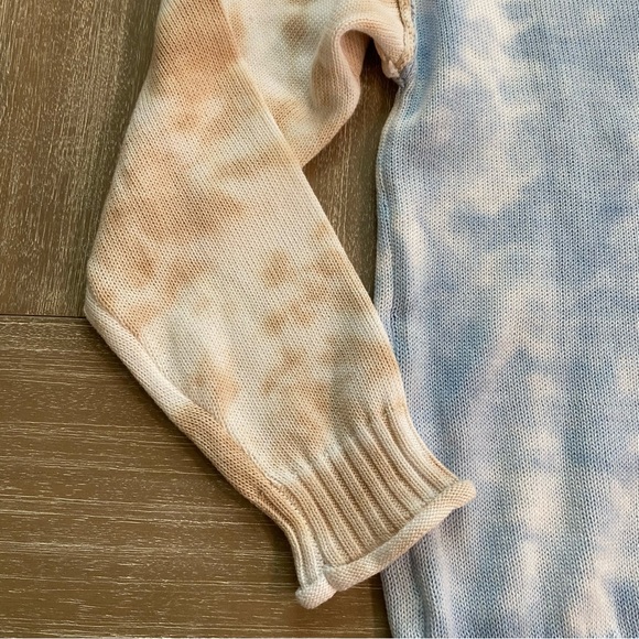 Wit & Wisdom Lightweight NWT Women Blue Tan Tie-dye Pullover Sweater 100%Cotton - Picture 10 of 16
